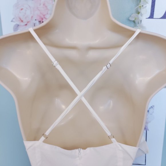 Maxi Dress Solid Gathered Top Spaghetti Straps Back Tie Cute Bow! - Picture 9 of 16